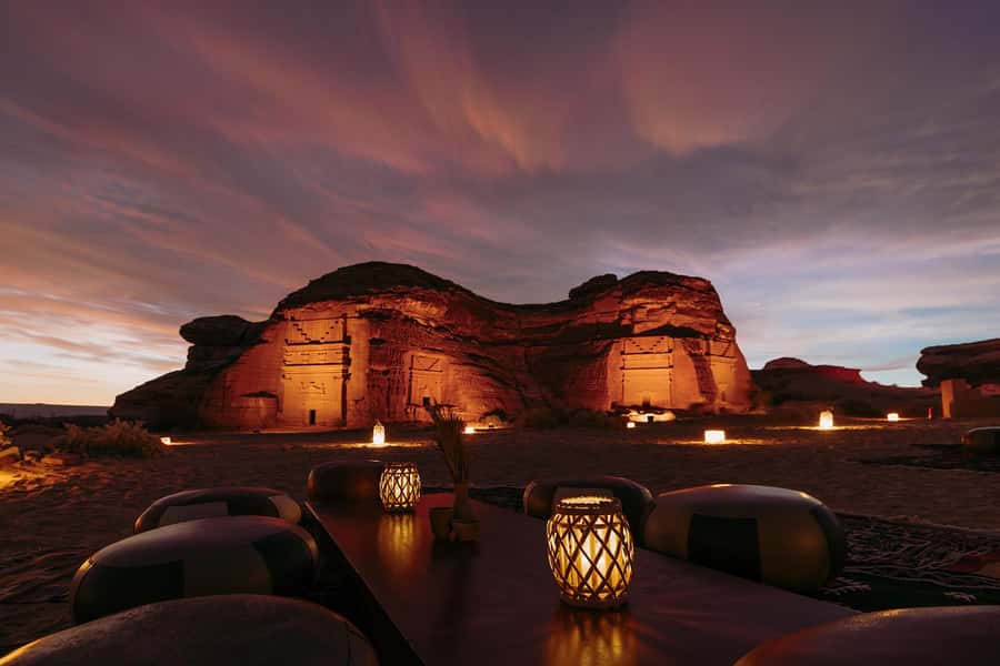 AlUla: Hegra After Dark Show with Chariot Ride - The sunset chariot ride through AlUla