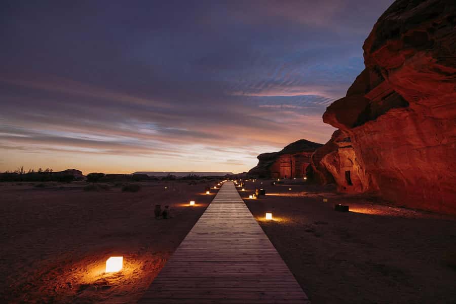 AlUla: Hegra After Dark Show with Chariot Ride - The reveal of Qasr al-Farid