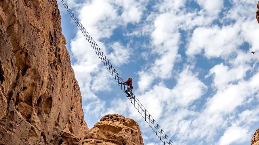 Climb up the new AlUla Stairway into the sky - Arriving at the AlUla Adventure Hub