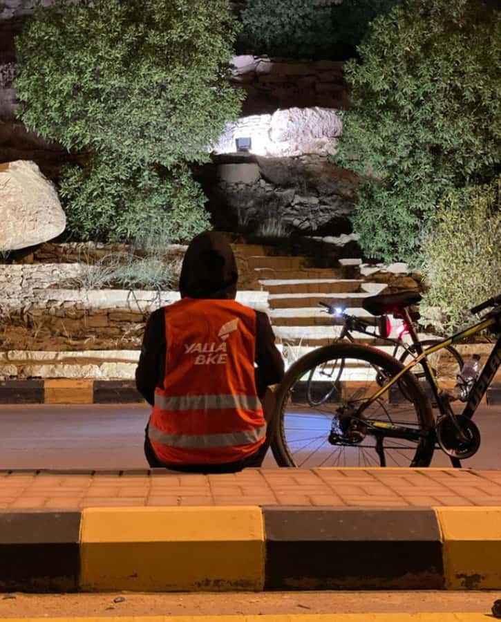 Evening Bike Tour in Wadi Hanifah - The first stretch through Wadi Hanifah