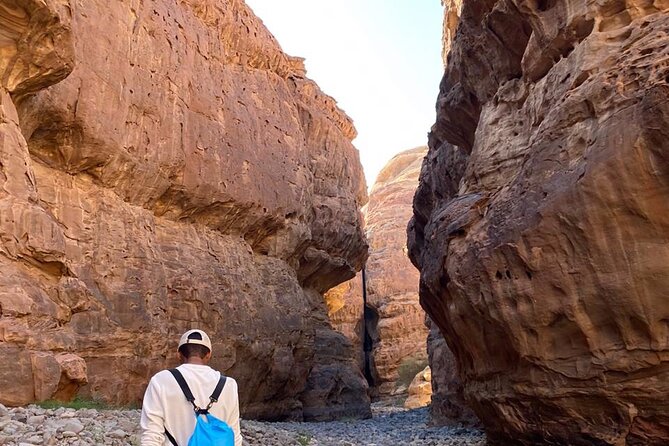Journey Through Time Hike - Setting out across sand and volcanic rock