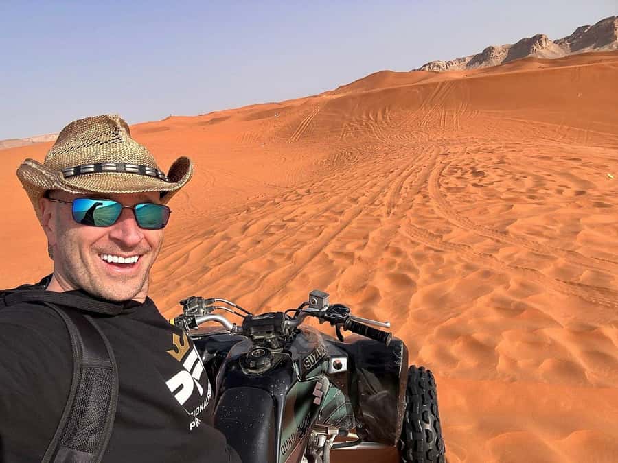 Red Sand: Dunes ATV, + Camel Ride + sandboarding - Quad biking across the red dunes